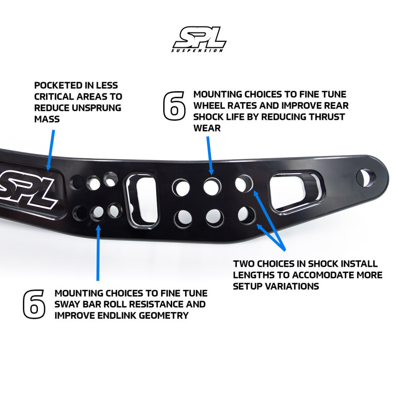 Subaru WRX STI Camber & Castor Arms - Rear Lower - SPL Parts - Titanium Series Adjustable - `15-`27